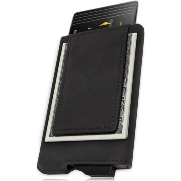 Minimalist Wallet for Men – Slim Credit Card Holder Money Clip